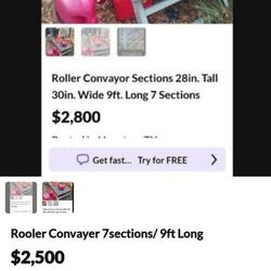 ROOLING CONVAYER $2,100.00
