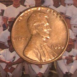 1959 Lincoln One Cent Penny Doubled 
