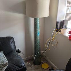 Tall Sea Glass Lamp 