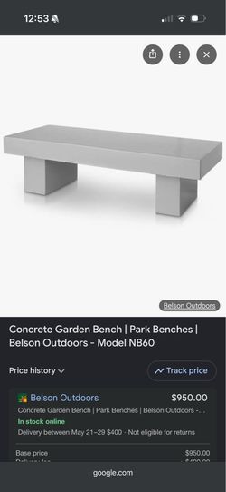 Precast concrete bench