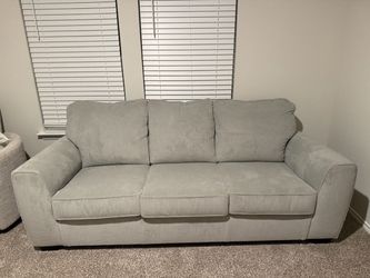 Gray Corduroy 3-Seat Sofa