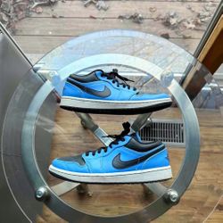 Nike Air Jordan 1 Low Black UNC Blue Og Retro Size 8.5 Men’s