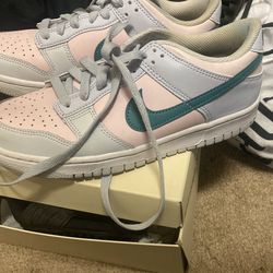 Dunks 6y Light Pink Gray Green 