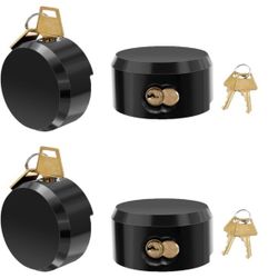 4 Pack Hidden Shackle Padlock Keyed Alike Heavy Duty Trailer Puck Padlocks Anti Theft 2-7/8" Solid Steel Puck Lock For Trailers Trucks Vans Shed Gates