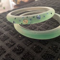 Green Gemmed Alexis Bittar Bracelets