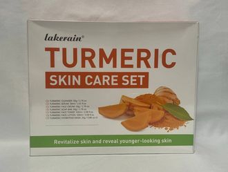 NEW Turmeric Skin Care 7 Piece Set: Cleanser, Toner, Lotion, Mask, Soap, Serum, Face Cream