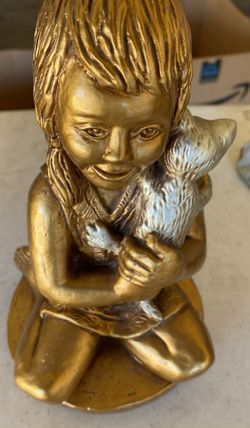 Progressive Art Productions Girl And Cat