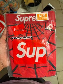 Supreme Spider-Man x Hanes Boxer Briefs 2-Pack – Medium – Brand New