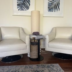 Mitchell Gold + Bob William Leather Chairs