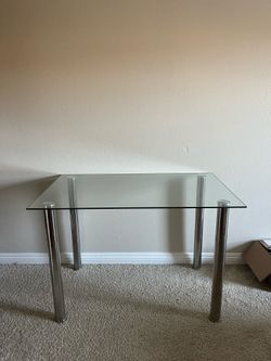 Glass table 43”x23”