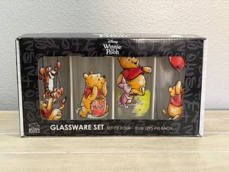 Disney Winnie the Pooh Glassware Set of 4