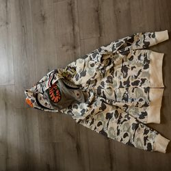 Bape Double Hood white Camo Hoodie