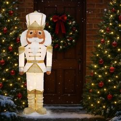 Holiday Living 6-ft LED Black Gold Nutcracker