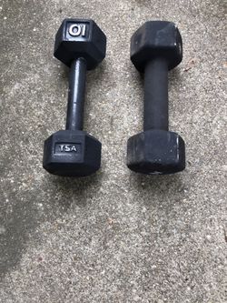 2 10lbs dumbbells