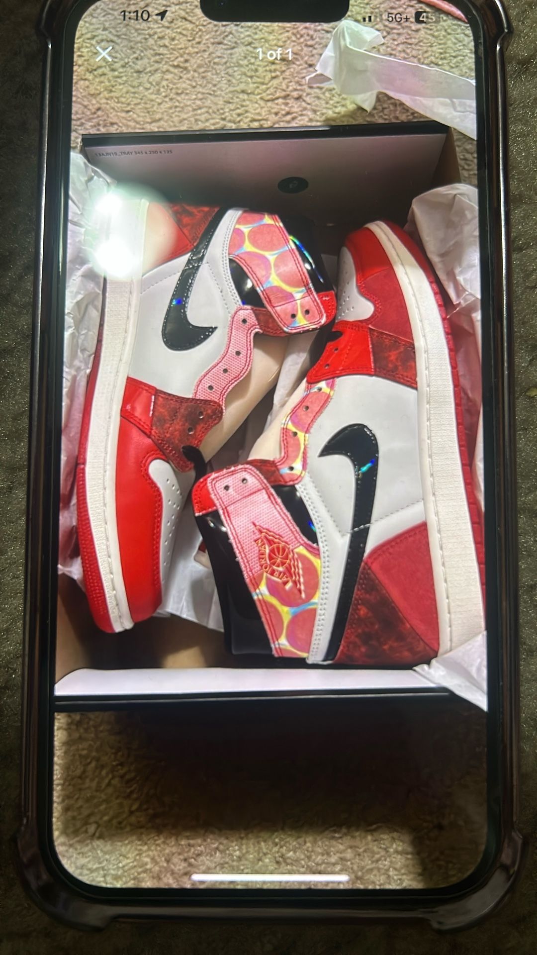 SPIDERVERSE JORDAN 1 size 11.5