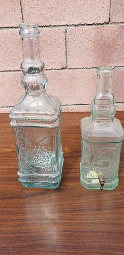 Glass home decor bottles