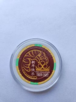 Year of the Tiger Commerce Casino $5 Collectible Chip #1997