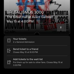 2x Brutalismus 3000 @Great Hall Tickets
