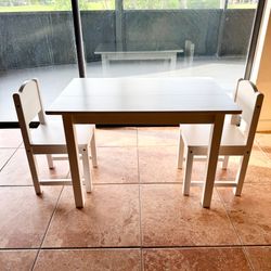 IKEA sundvik kids table and chairs set - white