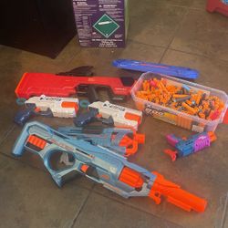 6 Nerf Gun/ 1 Battery Power Nerf Gun / Other Guns / 180 Appropriately Bullets 