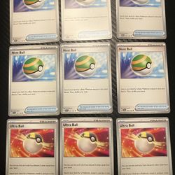 Poke Ball Trading Cards 9 Pokémon Trainer