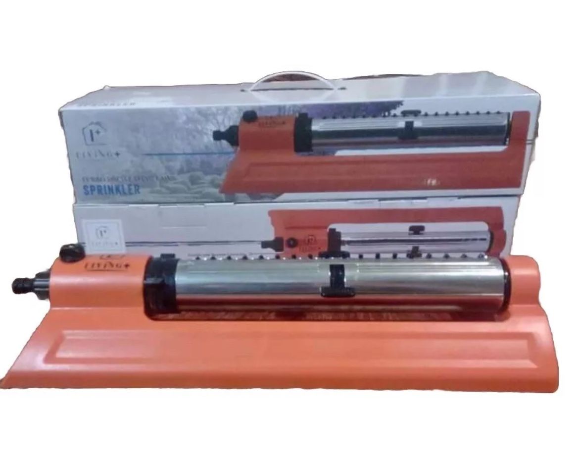 Living+ Turbo 3 Way Oscillating Lawn Sprinkler New Leak Resistant Waters 4500ft