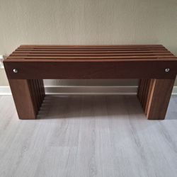 Wood Slat Bench