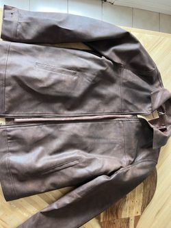Men’s Manly Faux Leather Jacket Medium