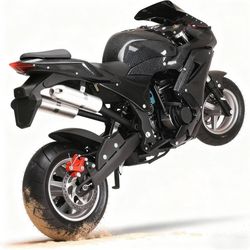 49cc 4-Stroke Pocket Bike,Mini Gas Motorbike,Off Road Trail Bike Dual Headlights