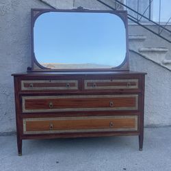 Antique Dresser With Mirror 
