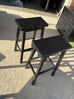 Wooden Saddle Stools Lot of 2