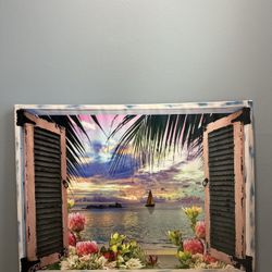 “Tropical Window to Paradise III"  Canvas Wall Art