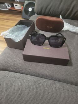 Tom Ford Black Square Sunglasses with Case and Box