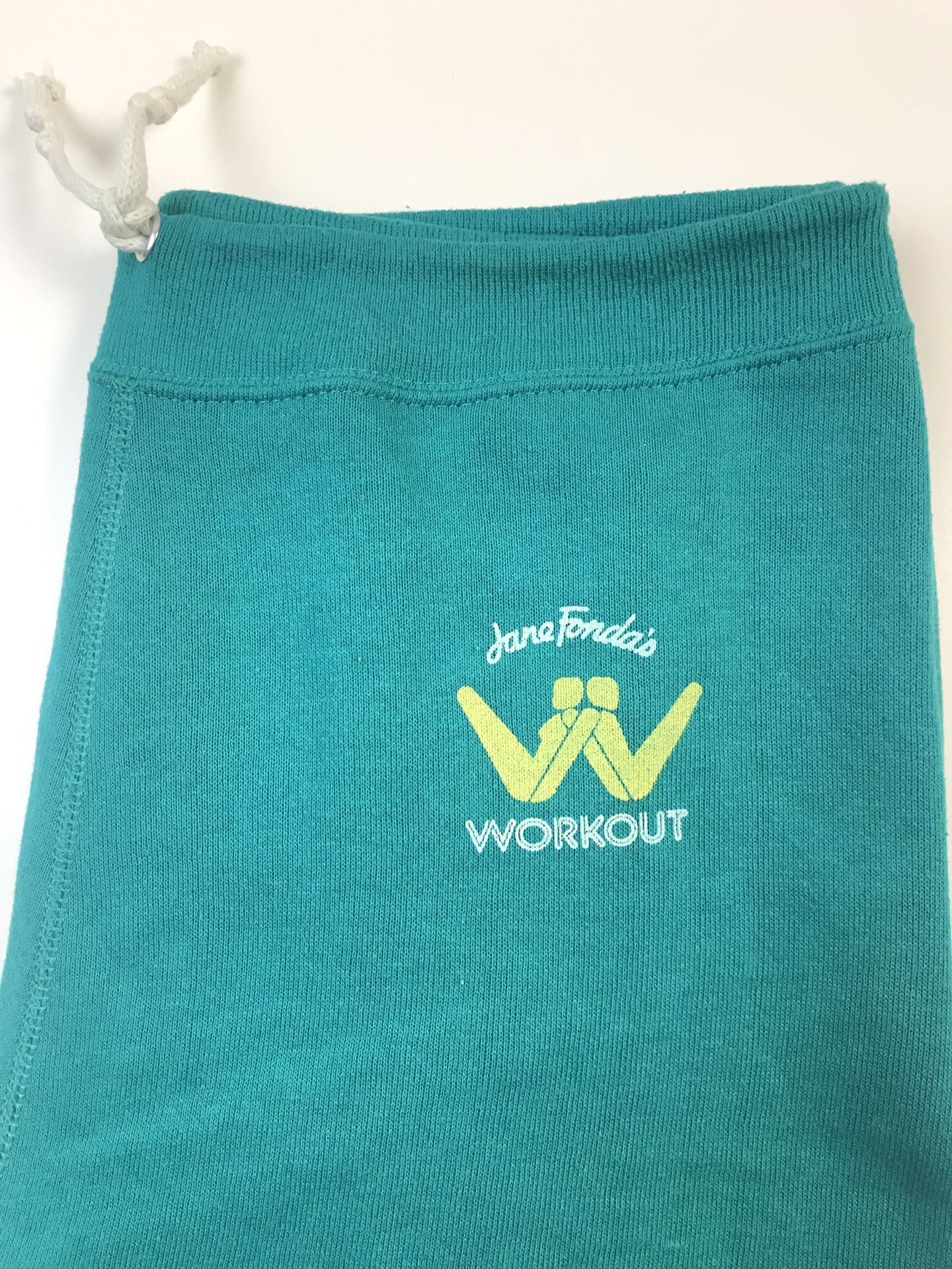 VINTAGE 80s JANE FONDA WORKOUT PANTS SWEATS SWEATPANTS TRACK JOGGERS LARGE L WOMENS 1980s VTG