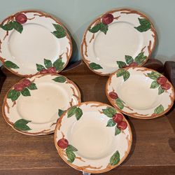 Lot of 5 Vintage Franciscan Apple Earthenware dishes