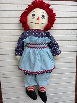 Vintage Raggedy Ann doll large