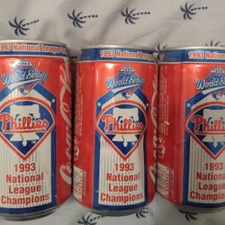 1993 PHILADELPHIA PHILLIES Champion Coke Cans