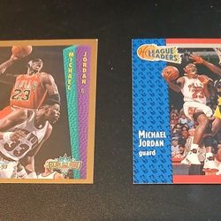 2 Michael Jordan cards from the early 1990's.  $10 for both of the cards together 