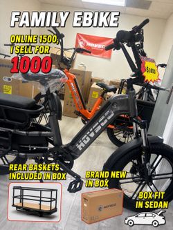 Save 500 on family ebike electric bike for family