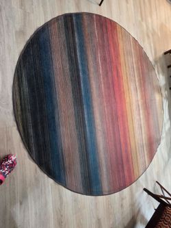 8x8 round ruggable washable rug