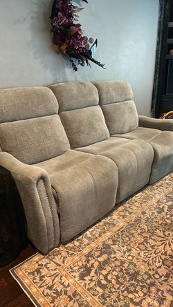 3-Seat Reclining Sofa with Nailhead Trim