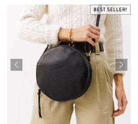 New Portland Leather Circle Shoulder Bag