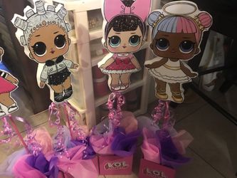 6 LOL Party Center Pieces