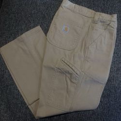 CARHARTT Soft Rugged Flex Relaxed Fit Khaki BN2291-M Work Pants 30x30