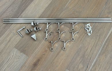 Pottery Barn Curtain Rods & Finials - Polished Nickel