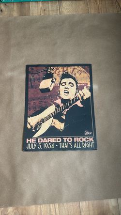 Elvis Presley 'He Dared to Rock' Metal Sign