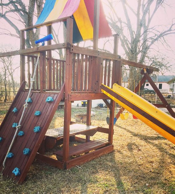 INSTALLED! Rainbow Swing Set! for Sale in Dallas, TX OfferUp