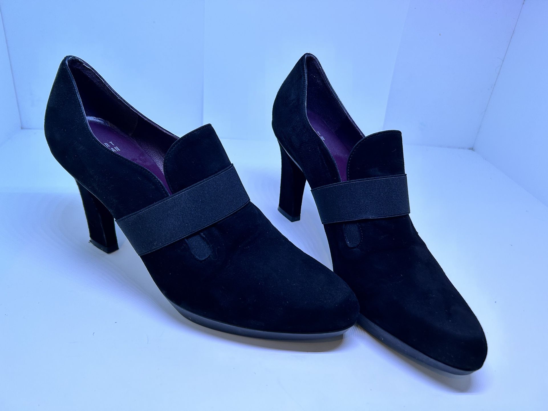 Stuart Weitzman Black Suede Booties, Size 10.5