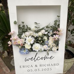 Flower Box Welcome Sign