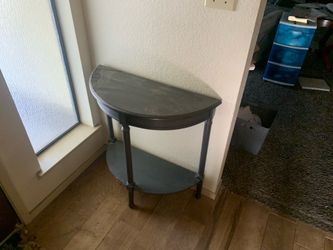 Half oval end table